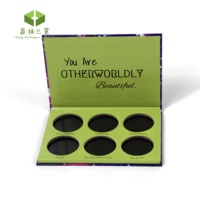 Oem personnalisable 9 couleurs vide fard à paupières palette miroir fard à joues sur surligneur aimant papier carton emballage maquillage conteneur