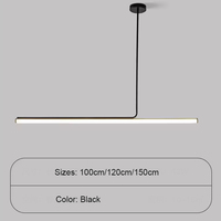 Luminaire suspendu linéaire minimaliste moderne Bar Comptoir Îlot Table à manger Plafond Montage Décoration Éclairage LED Lustre