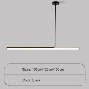 Luminaire suspendu linéaire minimaliste moderne Bar <span class=keywords><strong>Comptoir</strong></span> Îlot Table à manger Plafond Montage Décoration Éclairage LED Lustre - Product Image 4