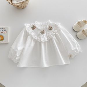 Camisa Formal Estampada de Manga Larga para Niñas, <span class=keywords><strong>Blusa</strong></span> Holgada de Algodón para Primavera y Otoño, Ropa Infantil - Product Image 4