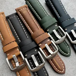 PEITONG Quick Release Crazy Horse Genuine Leather Watch Strap 20mm 22mm 24mm 26mm Cowhide Vintage Watch Bands Smart