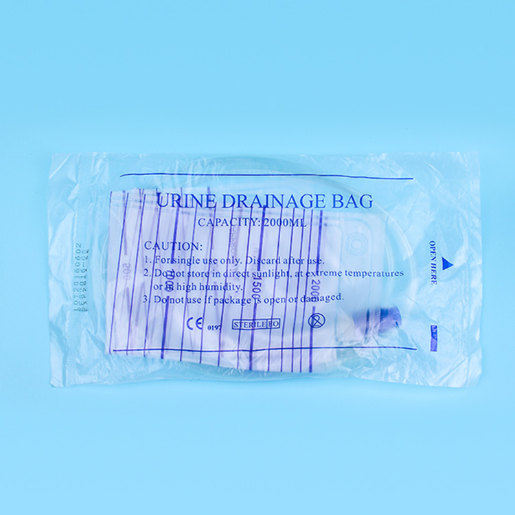 Bolsa de orina médica desechable quirúrgica de 2000 ml para uso hospitalario Bolsa de drenaje de orina desechable
