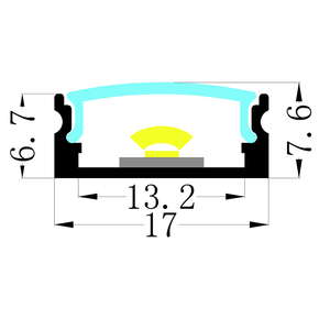 YG-1707 prix d'usine lumière linéaire Led <span class=keywords><strong>profil</strong></span>és en aluminium canal en forme de <span class=keywords><strong>U</strong></span> monté en surface - Product Image 6