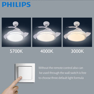 <span class=keywords><strong>Ventilador</strong></span> de Techo Invisible <span class=keywords><strong>Philips</strong></span> con Luz, <span class=keywords><strong>Ventilador</strong></span> con Luz para Sala de Estar, Comedor, Hogar, Lámpara de <span class=keywords><strong>Ventilador</strong></span> Eléctrico Moderna y Sencilla, Lámpara de Techo para Dormitorio - Product Image 5