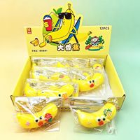 Jouets promotionnels : Fidget Toy sensoriel anti-stress à remontée lente, fruits simulés (Fraise, Pomme de terre, Ananas, Orange)