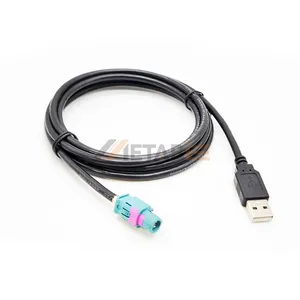 HSD 4 PIN Z Code أنثى إلى USB2.0 نوع ذكر 2 متر كابل تمديد نقل بيانات السيارة