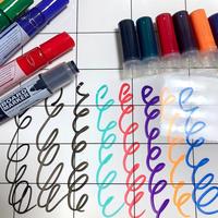 Marqueurs et stylos effaçables rechargeables de haute qualité de la marque HB, grand format, encre blanche, rouge, bleue, verte et noire, pour le bureau et l'école