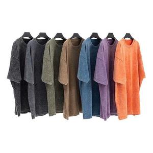 Camiseta Nueva para Hombre, Unisex, Talla Grande, Cuello Redondo, 100% Algodón, Tejido de Punto Ecológico de 250g con Color Lavado - Product Image 1