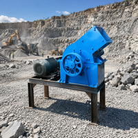 Petit broyeur à marteaux de haute performance, concasseur de pierres, équipement minier portable de qualité supérieure avec moteur, application de ligne de concassage