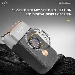 KEMEI-Maquinilla de Afeitar Eléctrica para Barba, Maquinilla de Afeitar de 13 Velocidades, 1200mAh, 9000RPM, IPX6, Resistente al Agua - Product Image 6