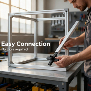 Connecteurs carrés en plastique à 2 ou 3 voies pour tubes, raccords croisés pour étagères, pour tubes de 20*20mm et <span class=keywords><strong>25</strong></span>*25mm - Product Image 3