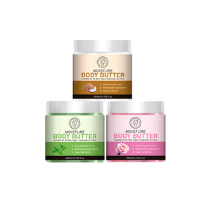 Crema Corporal Orgánica para el Cuidado del Cabello con Logotipo Personalizado, Loción Corporal Humectante y Blanqueadora con Aceite de Coco, Rosa, Té Verde y Manteca de Karité - Product Image 1
