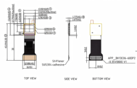 Layar Micro-OLED 0,5 Inci 1600x1200 4:3 1000nits Full RGB dengan Papan Demo untuk Pencitraan Termal/Penglihatan
