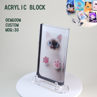 Bloc d'affichage acrylique Bloc acrylique transparent en cristal Bloc personnalisé unique conçu pour votre bureau