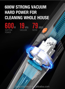 Aspirateur balai sans fil HY-<span class=keywords><strong>WVC</strong></span> 20Kpa silencieux 600W avec moteur à brosse, technologie cyclonique, filtre HEPA sans sac et fonction serpillière pour voiture et usage commercial - Product Image 6