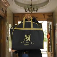 Sacs de transport pour vêtements en non-tissé avec logo personnalisé, anti-poussière, pliables, à suspendre, pour voyage