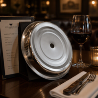 Couvre-plat et couvercle à steak en acier inoxydable, design moderne et créatif, pour restaurants, poli, compatible lave-vaisselle, durable, écologique