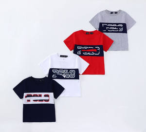 เสื้อคอตตอนสำหรับเด็กเสื้อสำหรับเด็กผู้ชายเสื้อพิมพ์ลายตัวอักษรเสื้อระบายอากาศคอกลมสำหรับ100% - Product Image 6