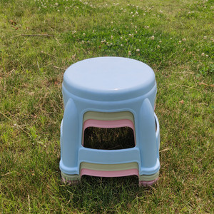 Children's Plastic <b>Stool</b> Round Durable For Kids Outdoor Use Mixed Color - Product Image 3