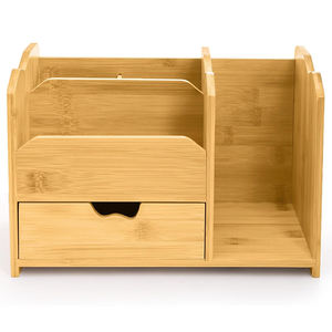 מארגן שולחן עבודה רב תכליתי מבמבוק, מארגן שולחן מודרני, אביזרי משרד מבמבוק, מארגן שולחן - Product Image 2