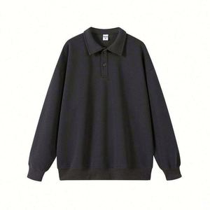 H5489 Nouveaux styles, vente en gros, sweat-shirts à col polo personnalisés en coton 100% 350 g/m² pour hommes et femmes - Product Image 6