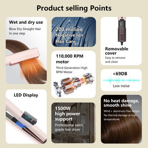 Fer plat 2 en <span class=keywords><strong>1</strong></span> Mesky OEM personnalisé <span class=keywords><strong>Plancha</strong></span> De Cabello Redresseurs d'air Style OEM pour cheveux humides à secs Maison - Product Image 2