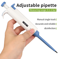 Micropipette numérique réglable en plastique de haute qualité pour laboratoire, 0,1 µl-2,5 µl