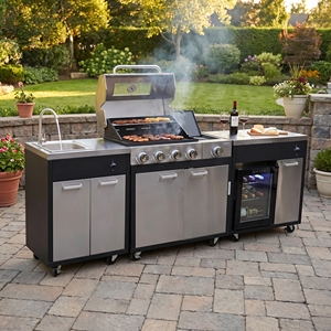 New Customized DIY Modern <strong>BBQ</strong> All in One Island <strong>Grill</strong> Outdoor Kitchen <strong>Gas</strong> <strong>Grill</strong> Cabinet for Backyard Gatherings - Product Image 4