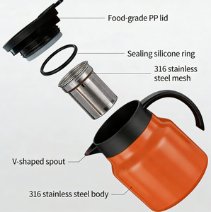 <span class=keywords><strong>Théière</strong></span> en acier inoxydable 316 de 800 ml et 1000 ml, isolée sous vide, grande capacité - Product Image 2