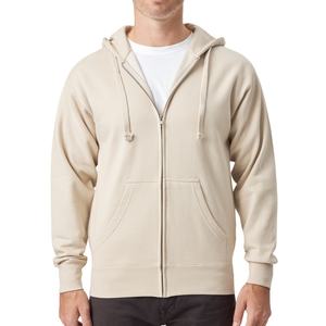 Nouveauté, sweat-shirt décontracté d'hiver à fermeture éclair, imprimé numérique, uni, teint, avec broderie 3D pour hommes - Product Image 4