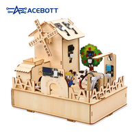 ACEBOTT Kit pemula pertanian cerdas DIY untuk Starter STEM Robot Arduino proyek uap otomatisasi IoT rumah kayu untuk ESP32