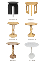 Vente directe d'usine, table basse minimaliste moderne en bois massif couleur bois naturel pour chambres à coucher, hôtels ; design créatif tendance
