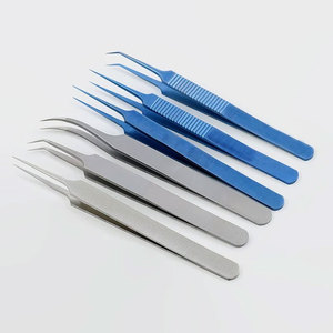 Kit de Pinzas Manuales para Trasplante Capilar FUE de Calidad Premium al por Mayor, Juego de 6 Piezas de Pinzas Quirúrgicas de Acero Inoxidable Alemán y Titanio para Atar Cabello - Product Image 1