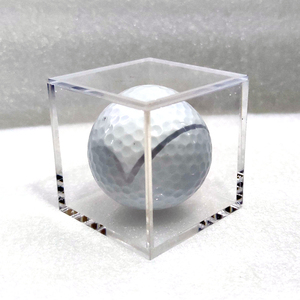 Tùy Chỉnh Nhỏ Vuông Bụi Bằng Chứng Rõ Ràng Acrylic <span class=keywords><strong>Golf</strong></span> Bóng Hiển Thị Cube <span class=keywords><strong>Box</strong></span> Với Hat Nắp - Product Image 2