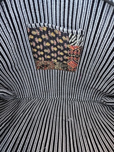 Bolsa de Tela 100% Hecha a Mano, con Estampado Floral Azul, Estilo Vintage Boho, Ecológica, para Compras, Precio al por Mayor - Product Image 6