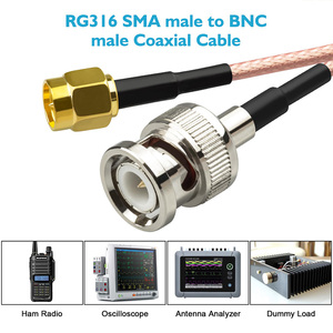 Mới RG58 Cáp RP <span class=keywords><strong>SMA</strong></span> Nam Nữ RPSMA vách ngăn Wifi Helium ăng-ten mở rộng dây 50 ohm <span class=keywords><strong>SMA</strong></span> Pigtail Jumper <span class=keywords><strong>SMA</strong></span> nam Pigtail - Product Image 2