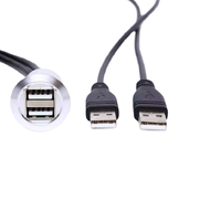 Conector USB de 22 mm 2.0 Hembra a Macho con Cable de 60 cm, con/sin Cubierta