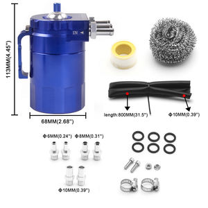 ชุดตัวกรองอากาศสำหรับหายใจขนาด300มล., อุปกรณ์จับน้ำมันตามถังน้ำมันอลูมิเนียมแบบสากลพร้อมสายเชื้อเพลิง<span class=keywords><strong>3</strong></span>/8 "NBR - Product Image 4