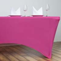 Nappe de table ajustée de qualité supérieure, décoration de mariage, fête de mariage, anniversaire, événement, nappe en spandex de couleur vive carrée