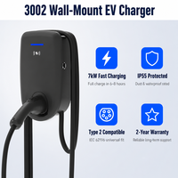 Chargeur EV mural NECS modèle 3002 7kW 32A Type 2 AC EVSE IP55 CE RFID Station de recharge extérieure