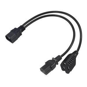 Cable Adaptador Divisor en Y IEC 320 C14 a C13 y NEMA 5-15R de 2 Vías para Servidor PDU - Product Image 1