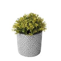 Pot de fleurs géométrique moderne en ciment, jardinière extérieure en béton pour la décoration de jardin et de cour