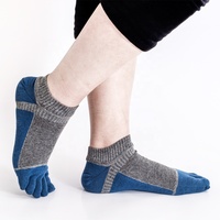 Chaussettes de sport à cinq doigts et à orteils en coton personnalisées, décontractées et à motifs colorés