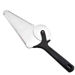 Creativo Multi funzione 2 in 1 pala per pizza in acciaio inox taglia pizza coltello rullo - Product Image 1