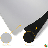 Tapis de souris de jeu en caoutchouc blanc imperméable grand format, avec bords cousus, pour bureau et maison, personnalisable par sublimation, vierge, en promotion