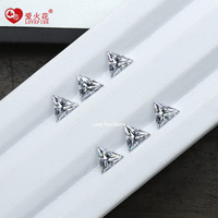 Zircone cubique synthétique Wuzhou, qualité 5A, couleur blanche, taille triangulaire, pierres précieuses en vrac, 2*2mm-9*9mm, pour bijoux