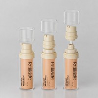 Contenant cosmétique rechargeable en plastique PET écologique vide pour sérum, lotion, poudre libre, 15 ml, 30 ml, 50 ml, pompe sans air