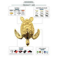 Nouveau trophée populaire design créatif ornements de tortue en métal animation personnalisée trophées en métal
