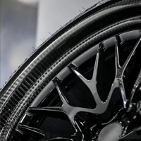 Nouvelles jantes en alliage forgé à deux pièces, profondes, 18-22 pouces, 5x114.3/120mm, compatibles avec S500/S550 pour voitures - Finition noire concave