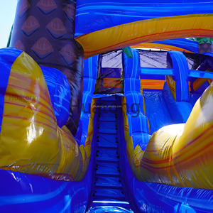 <span class=keywords><strong>Toboggan</strong></span> <span class=keywords><strong>gonflable</strong></span> géant à double piste sur le thème des arbres Huatong pour fêtes d'enfants - Product Image 5